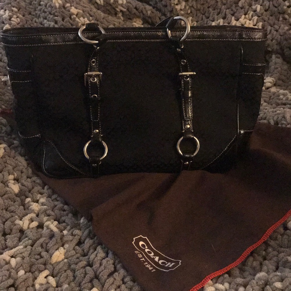 Coach signature hand bag